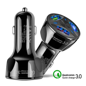 Qc3.0 Автомобильное Зарядное Устройство Для Мобильного телефона с тремя USB-разъемами для Mitsubishi Lancer 10 9 EX Outlander 3 ASX L200 Competition