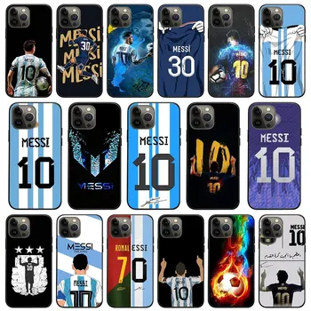 WK-6 Argentinian Football Star 10 Мягкий чехол для iPhone X XS 7 8 11 12 14 Mini Pro Max Plus