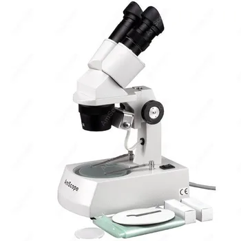 Бинокулярный стереомикроскоп-AmScope Поставляет 10X-20X-30X-60X Широкоугольный бинокулярный стереомикроскоп с верхней и нижней подсветкой