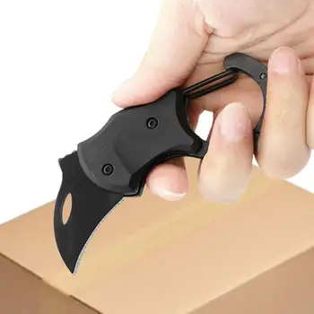 Брелок Карманный Нож Маленький Карабинный Нож Снаряжение Для Выживания Инструменты Самообороны Карманные Ножи Складной Резак для Активного Отдыха