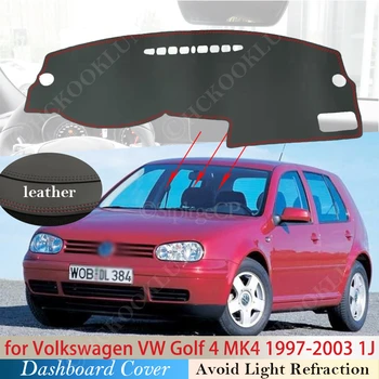 Искусственная кожа для Volkswagen VW Golf 4 MK4 1997 ~ 2003 1J Крышка приборной панели, защитная накладка, автомобильные аксессуары, солнцезащитный козырек, ковер против ультрафиолета