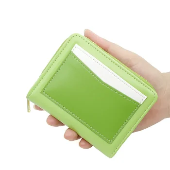 Новый модный универсальный простой женский короткий кошелек с персонализированной панелью контрастного цвета, сумка на молнии, простая и свежая