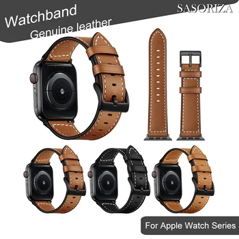 Ремешок из натуральной кожи для Apple Watch 1/2/3/4/5/6/7/8/SE/SE2/Ultra 38 мм 40 мм 41 мм 42 мм 44 мм 45 мм 49 мм ремешок для часов