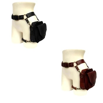 Средневековый поясной ремень, сумка для ног, поясная сумка в стиле стимпанк, набедренная сумка для женщин